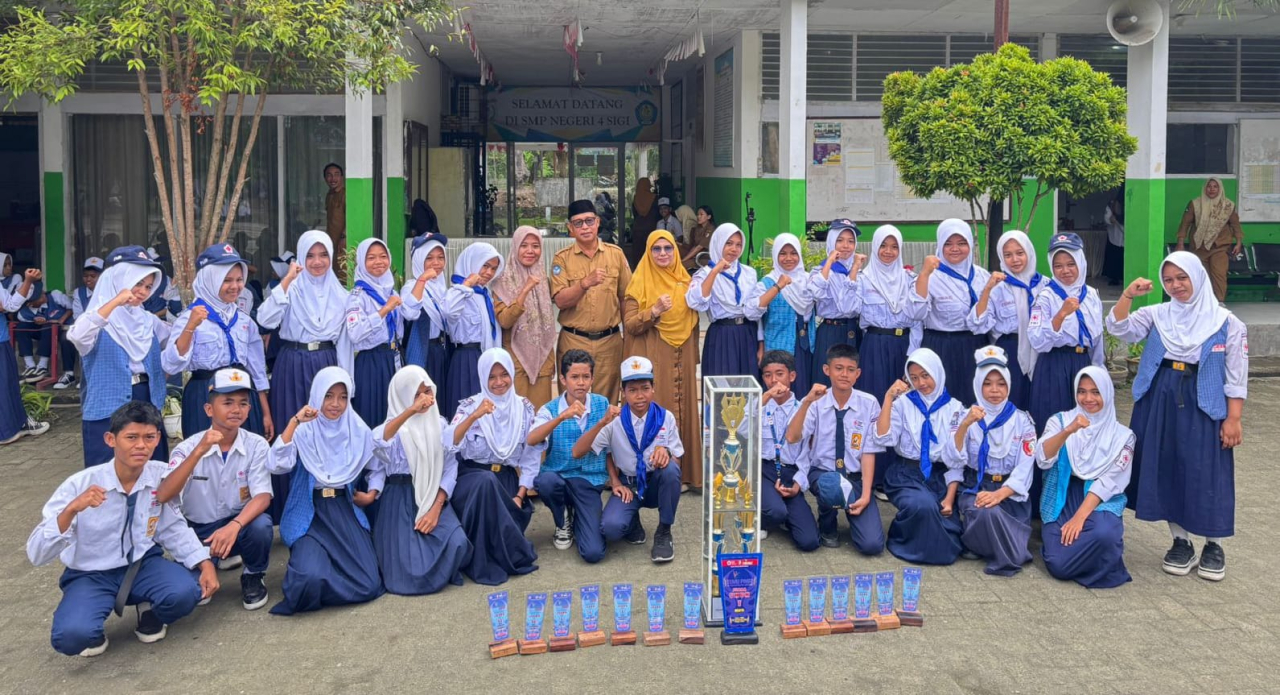 PMR SMPN 4 Sigi meraih Juara 1 Umum Temu PMR se-Kabupaten Sigi 2025